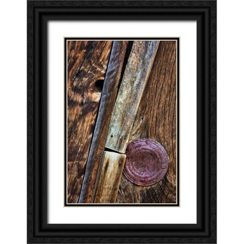 Wood Detail I Black Ornate Wood Framed Art Print with Double Matting by Mahan, Kathy