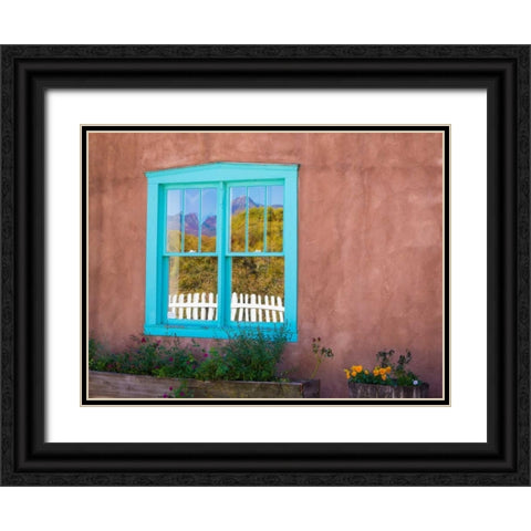 New Mexico Adobe II Black Ornate Wood Framed Art Print with Double Matting by Mahan, Kathy