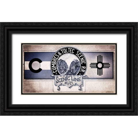 Cumbres and Toltec Black Ornate Wood Framed Art Print with Double Matting by Mahan, Kathy