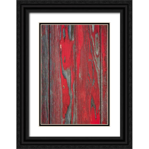 Distressed I Black Ornate Wood Framed Art Print with Double Matting by Mahan, Kathy