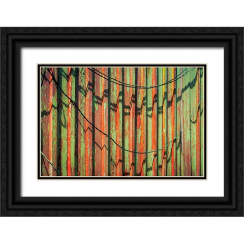 Cannery Wall Black Ornate Wood Framed Art Print with Double Matting by Mahan, Kathy