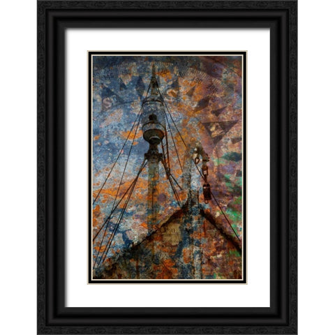Old Whaling Ship II Black Ornate Wood Framed Art Print with Double Matting by Mahan, Kathy