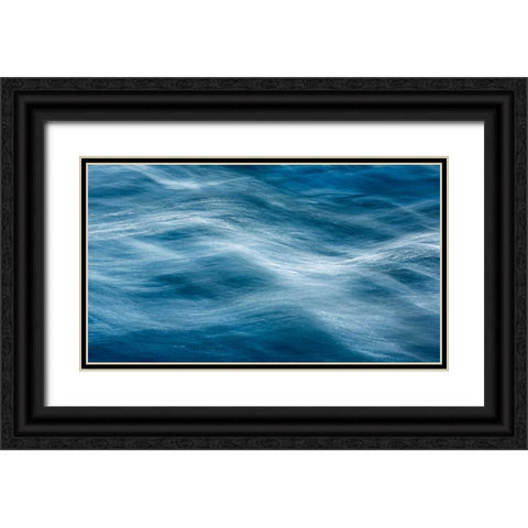 River Motion II Black Ornate Wood Framed Art Print with Double Matting by Mahan, Kathy