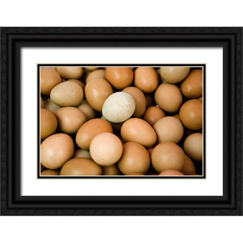 Eggs II Black Ornate Wood Framed Art Print with Double Matting by Millet, Karyn