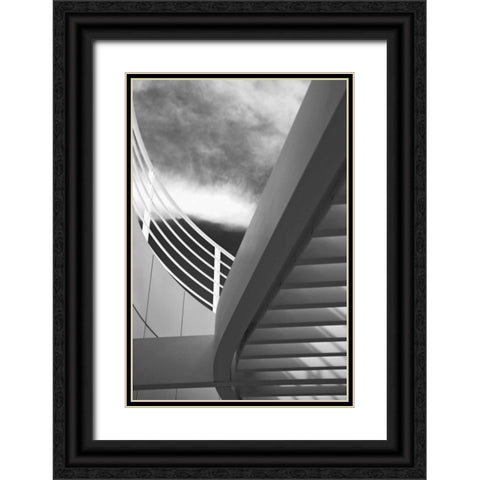 On the Balcony I Black Ornate Wood Framed Art Print with Double Matting by Millet, Karyn