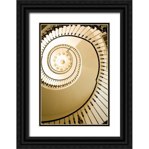 Taking the Stairs II Black Ornate Wood Framed Art Print with Double Matting by Millet, Karyn