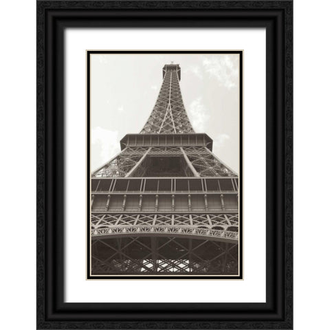 Eiffel Tower V Black Ornate Wood Framed Art Print with Double Matting by Millet, Karyn
