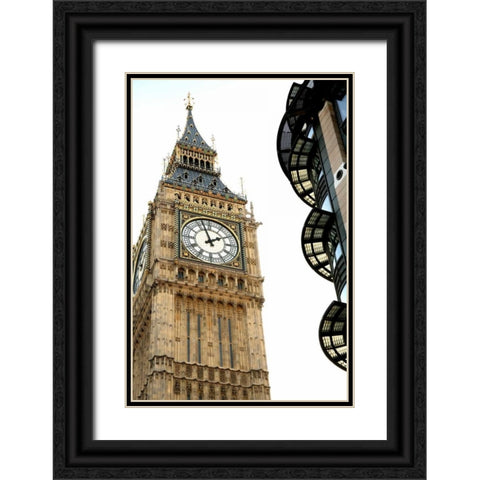 Big Ben Black Ornate Wood Framed Art Print with Double Matting by Millet, Karyn