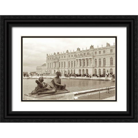 Views of France I Black Ornate Wood Framed Art Print with Double Matting by Millet, Karyn