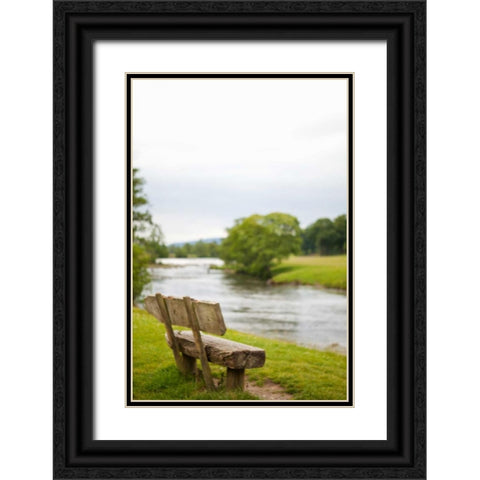 Place to Sit I Black Ornate Wood Framed Art Print with Double Matting by Millet, Karyn