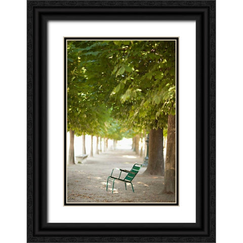 Place to Sit III Black Ornate Wood Framed Art Print with Double Matting by Millet, Karyn