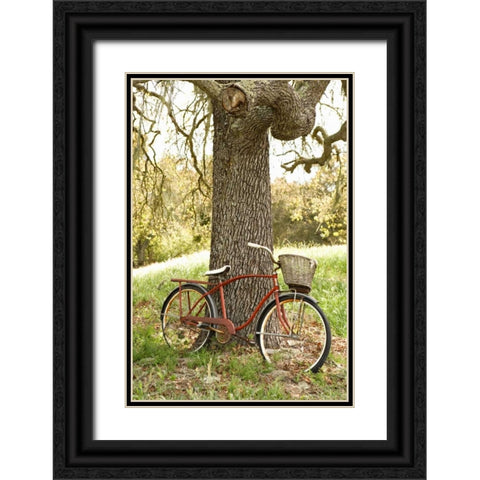 Go by Bike II Black Ornate Wood Framed Art Print with Double Matting by Millet, Karyn