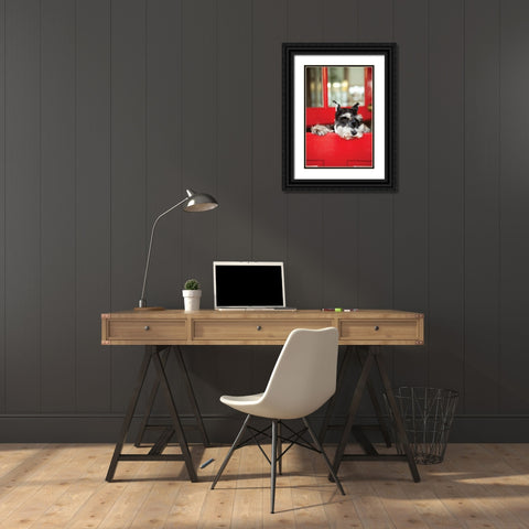 A Dogs Life I Black Ornate Wood Framed Art Print with Double Matting by Millet, Karyn