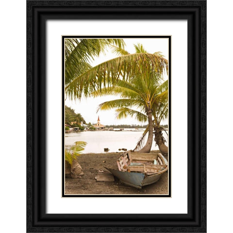 Tropical Oasis III Black Ornate Wood Framed Art Print with Double Matting by Millet, Karyn