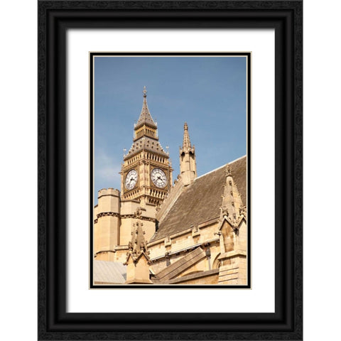 Big Ben II Black Ornate Wood Framed Art Print with Double Matting by Millet, Karyn