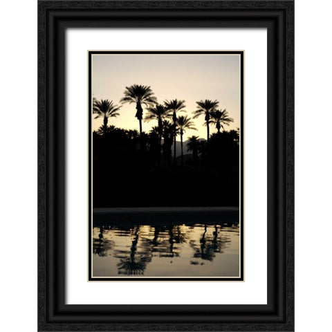 Tropical Silhouette II Black Ornate Wood Framed Art Print with Double Matting by Millet, Karyn