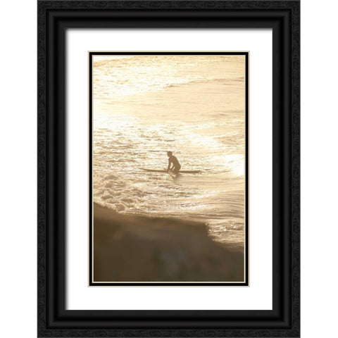 Summer Surfing I Black Ornate Wood Framed Art Print with Double Matting by Millet, Karyn