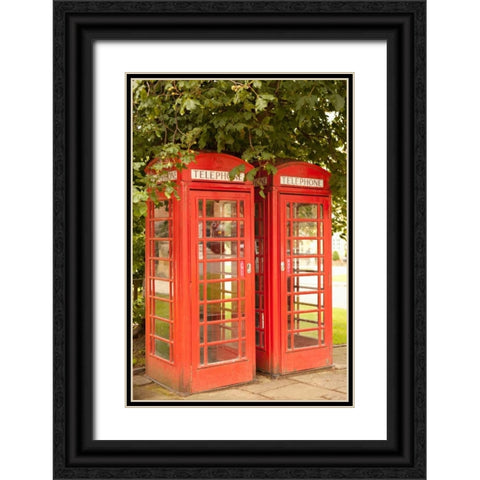 London Calling I Black Ornate Wood Framed Art Print with Double Matting by Millet, Karyn