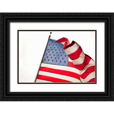 Stars and Stripes I Black Ornate Wood Framed Art Print with Double Matting by Millet, Karyn