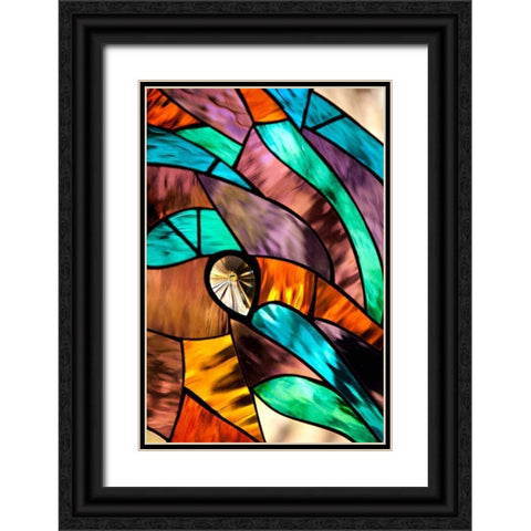 Stained Glass II Black Ornate Wood Framed Art Print with Double Matting by Millet, Karyn