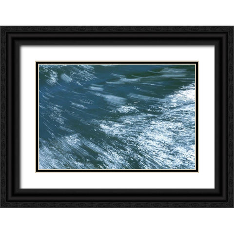 Rushing Water I Black Ornate Wood Framed Art Print with Double Matting by Millet, Karyn