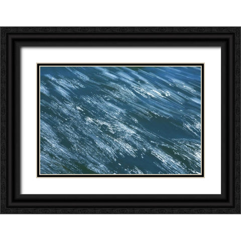 Rushing Water II Black Ornate Wood Framed Art Print with Double Matting by Millet, Karyn