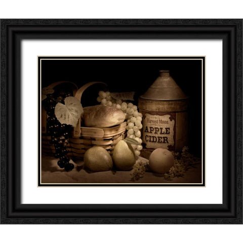 Harvest Moon Black Ornate Wood Framed Art Print with Double Matting by McNemar, C. Thomas