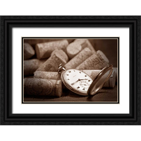 Wine Corks Still Life V Black Ornate Wood Framed Art Print with Double Matting by McNemar, C. Thomas