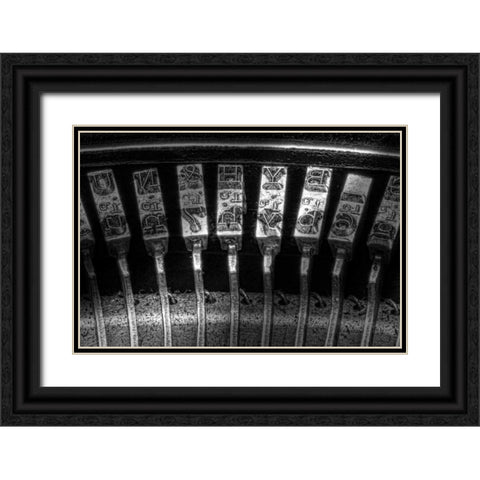 Typewriter Keys I Black Ornate Wood Framed Art Print with Double Matting by McNemar, C. Thomas