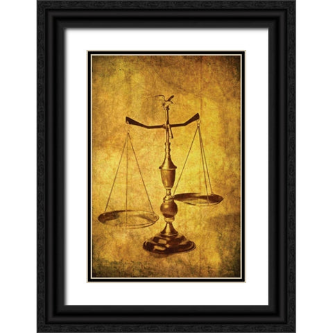 Vintage Scale Black Ornate Wood Framed Art Print with Double Matting by McNemar, C. Thomas