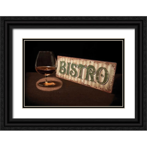 Bistro I Black Ornate Wood Framed Art Print with Double Matting by McNemar, C. Thomas