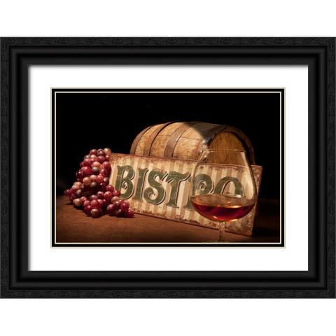 Bistro II Black Ornate Wood Framed Art Print with Double Matting by McNemar, C. Thomas