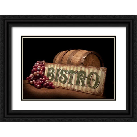 Bistro IV Black Ornate Wood Framed Art Print with Double Matting by McNemar, C. Thomas