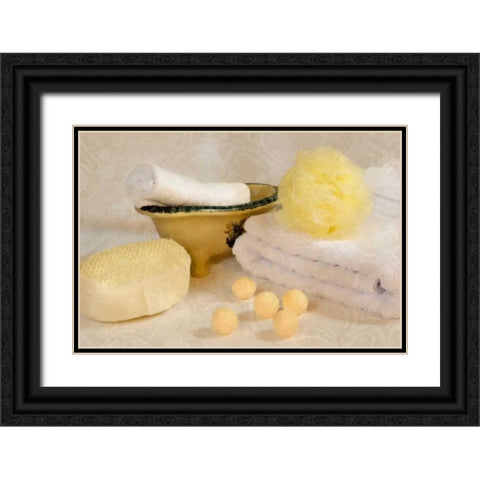 Bath Accessories III Black Ornate Wood Framed Art Print with Double Matting by McNemar, C. Thomas