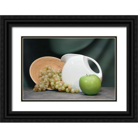 Pitcher with Fruit I Black Ornate Wood Framed Art Print with Double Matting by McNemar, C. Thomas