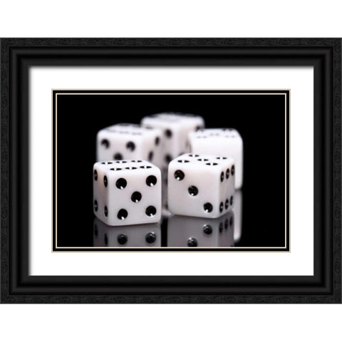 Dice I Black Ornate Wood Framed Art Print with Double Matting by McNemar, C. Thomas