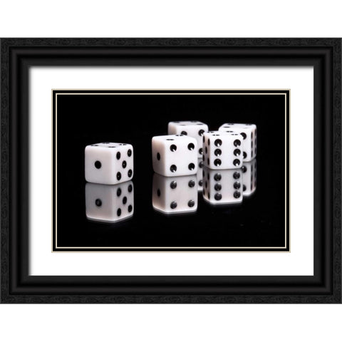 Dice II Black Ornate Wood Framed Art Print with Double Matting by McNemar, C. Thomas