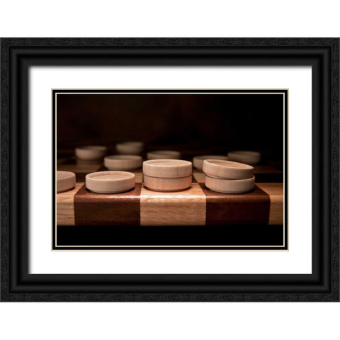 Checkers I Black Ornate Wood Framed Art Print with Double Matting by McNemar, C. Thomas