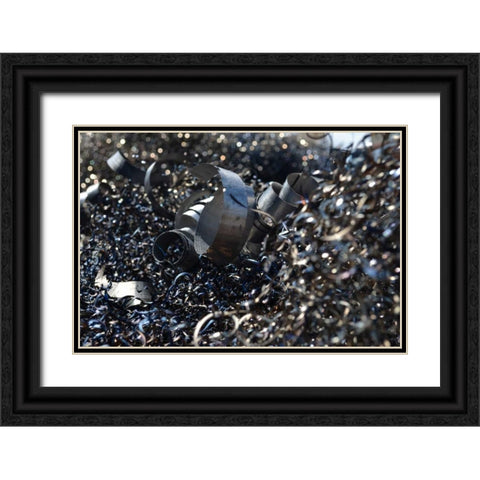 Metal Coils I Black Ornate Wood Framed Art Print with Double Matting by Moore, Brian