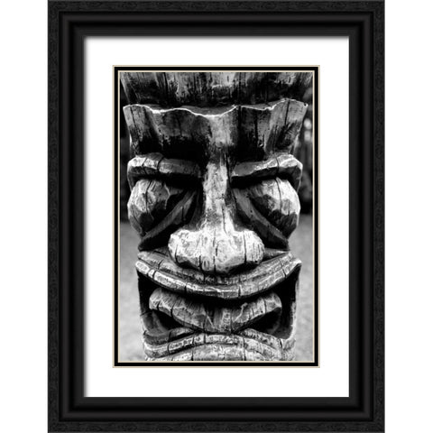 Totem II Black Ornate Wood Framed Art Print with Double Matting by Moore, Brian