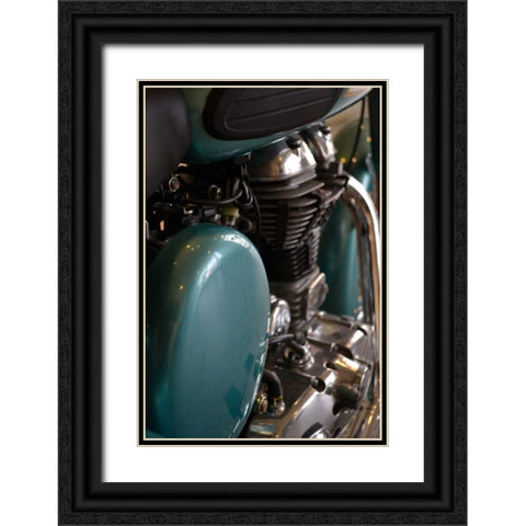 Motorcycle I Black Ornate Wood Framed Art Print with Double Matting by Moore, Brian