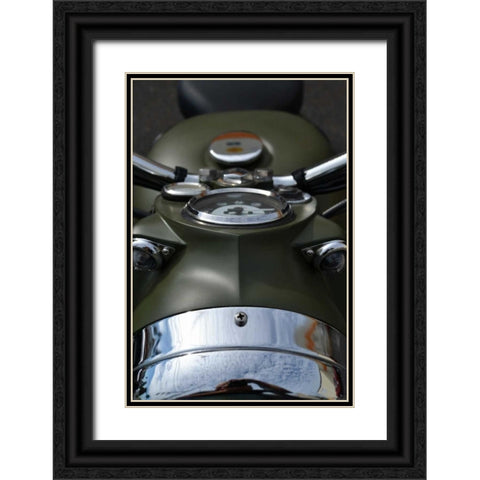 Motorcycle II Black Ornate Wood Framed Art Print with Double Matting by Moore, Brian