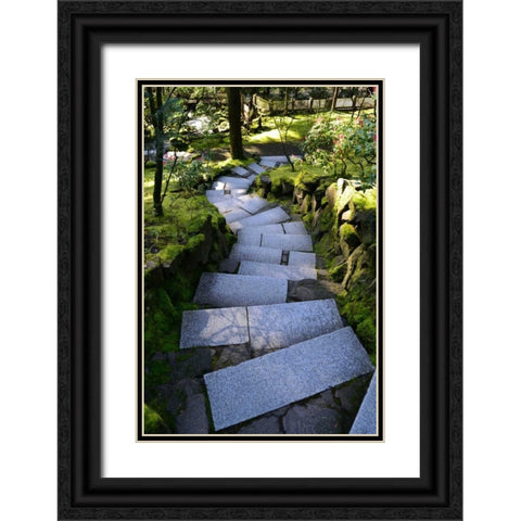 Steps IV Black Ornate Wood Framed Art Print with Double Matting by Moore, Brian
