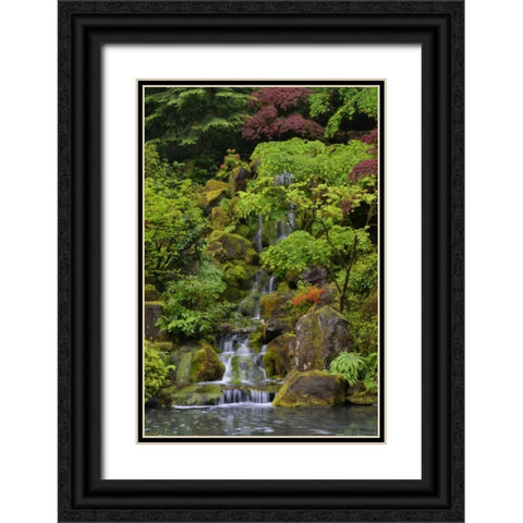 Japanese Gardens I Black Ornate Wood Framed Art Print with Double Matting by Moore, Brian