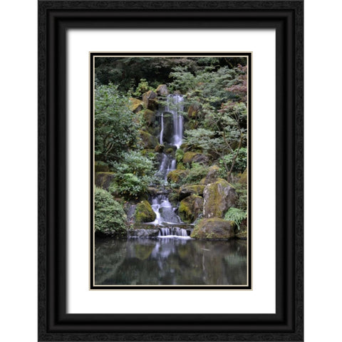 Japanese Gardens VI Black Ornate Wood Framed Art Print with Double Matting by Moore, Brian