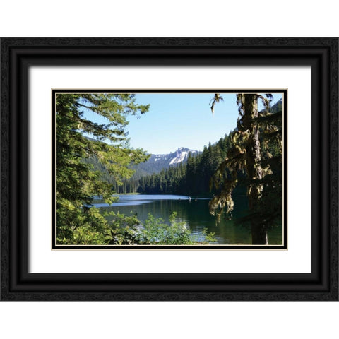 Morning at the Lake III Black Ornate Wood Framed Art Print with Double Matting by Moore, Brian