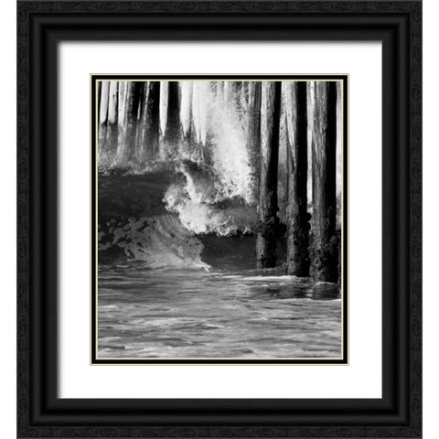 Wave VI Black Ornate Wood Framed Art Print with Double Matting by Peterson, Lee