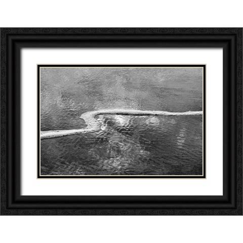 Beach Reflection II Black Ornate Wood Framed Art Print with Double Matting by Peterson, Lee
