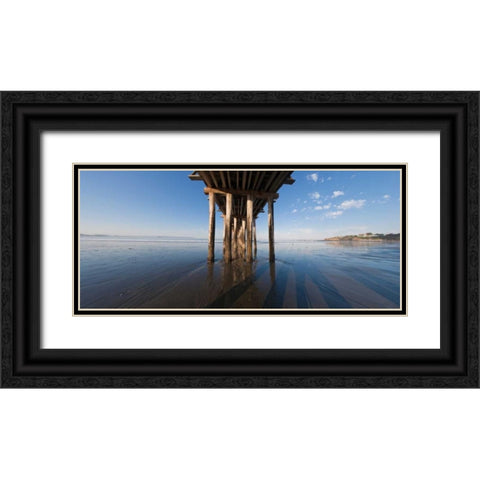 Pier Black Ornate Wood Framed Art Print with Double Matting by Peterson, Lee