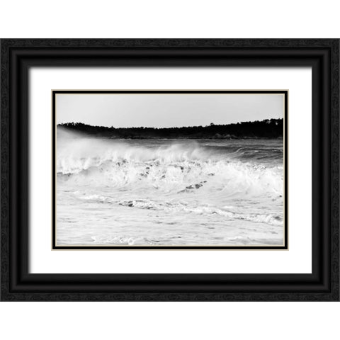 Carmel Waves I Black Ornate Wood Framed Art Print with Double Matting by Peterson, Lee